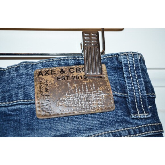 Axe And Crown Mens 32x27 Boot Slim Denim Jeans Embroidered used - Picture 10 of 10